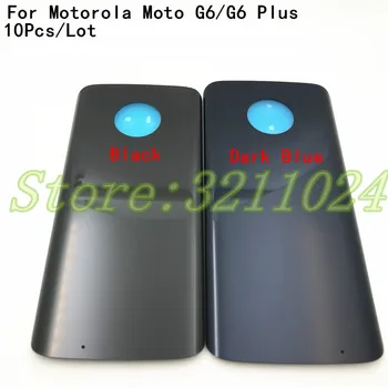10vnt/Daug Naujų Originalą Motorola Moto G6 XT1925 /G6+ Plius XT1926 Atgal Baterijos Dangtelis Galinio Stiklo Skydelis Durų Būsto Atveju