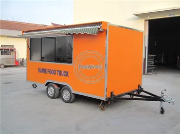 Pritaikyti 4 m kava hot dog vaisių mobiliojo greito maisto krepšelį ledo prisikimšti sunkvežimių priekabos gamintojas