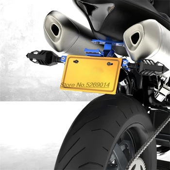 LED CNC Aliuminio Motociklo Licencija, Registracijos numerio Laikiklio dangtelį Lipdukai Mt Cbr 600 F2 Gsx Aprilia Rs4 Centro 