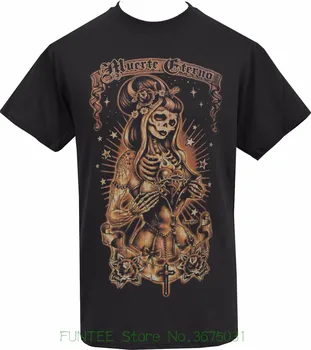 Spausdinti Vyrų Marškinėliai Vasaros Mens Juoda T-Shirt, Rėkia Demonai Muerte Eterno Siaubo Dieną Mirusiųjų S 5Xl