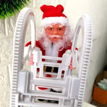 Elektros Laipiojimo Laiptais Santa Claus ir Kalėdų Statulėlės Ornamentu Xmas Party 