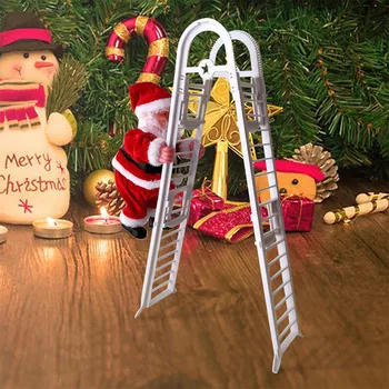 Elektros Laipiojimo Laiptais Santa Claus ir Kalėdų Statulėlės Ornamentu Xmas Party 
