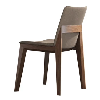 Šiaurės medžio masyvo valgomojo kėdė odos lino modernus minimalistinio laisvalaikio namuose mados derinys atgal kėdė