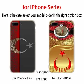 Kietas Turkijos Respublikos Vėliavos Atveju Silikono soft iPhone 12 11 Pro X XS Max XR 8 7 6 Plius 5s SE 2020 M S 6.1 Padengti Etui
