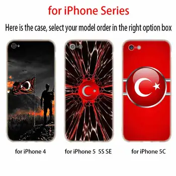 Kietas Turkijos Respublikos Vėliavos Atveju Silikono soft iPhone 12 11 Pro X XS Max XR 8 7 6 Plius 5s SE 2020 M S 6.1 Padengti Etui