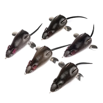 NAUJAS Tikroviška 3D Gumos Aštrus Kablys Žiurkės Žvejybos Masalas, Jaukas, Snakehead Žuvų Spręsti Įrankis