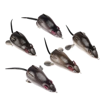 NAUJAS Tikroviška 3D Gumos Aštrus Kablys Žiurkės Žvejybos Masalas, Jaukas, Snakehead Žuvų Spręsti Įrankis