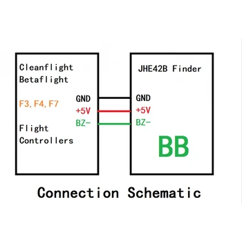 Karšto JHE42B Finder 110DB Garso Decibelų Auto Signalizacijos Aukšto Ryškumo LED Šviesos Baterijos Prašytojas FPV Lenktynių Drone Skrydžio Tęsinys