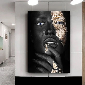 Kambario dekoro estetinės drobė spausdinti plakato sienos meno Afrikos moterų sienos nuotrauka už namų projektavimas Drobės Spaudiniai be rėmelio