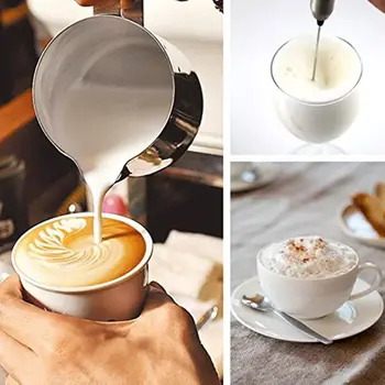 Nerūdijančio Plieno Pieno Putų Elektrinį Rankinį Maišytuvą Maišytuvą Pieno Foamer Kūrėjas, Kava Latte Cappucci