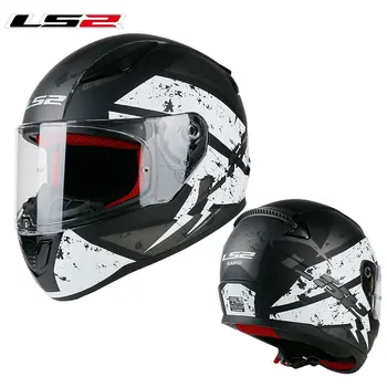 LS2 FF353 aukštos kokybės visą veidą motociklo šalmas vyras moteris lenktynės motociklai šalmai, ABS sustiprinta korpuso greitai moto šalmai