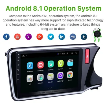 Seicane 2din Android 8.1 10.1 Colių Automobilio Radijas Stereo GPS Navigacijos Galvos Vienetas m. m. 2016 m. 2017 m. 