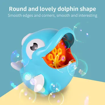 Vasaros Delfinų Burbulas Žaislai, Automatinė Patvarus Burbulas Mašina, Skirtas Vaikams, 500 Burbuliukų Per Minutę Pučia Burbulą Žaislą Dovanų 100ml 5*