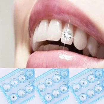 10vnt/set Dantų Balinimo Smeigės dantų Protezų Akrilo Dantys Kristalų Ornamentas, Burnos Higiena, Danties Papuošimas Diamond Bur Odontologijos Medžiagos