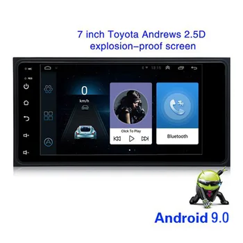 Android 9.0 2Din Automobilio Radijas Stereo 7 Colių Capacitive Paspauskite Ekranas High Definition 