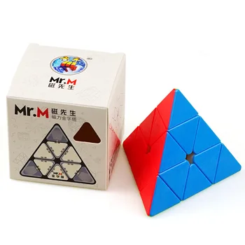 Shengshou Ponas m Magnetinių Keistą Kubo Formos 3*3*3 Piramidės Greitis Magiškasis Kubas 3X3X3 Galvosūkiai Spalvinga Švietimo Žaislai Vaikams