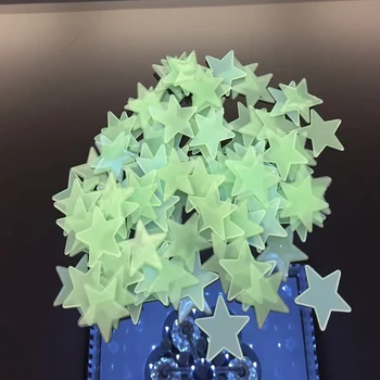 100vnt 3D Žvaigždės Švyti Tamsoje Lubų, Sienų Lipdukai Mielas Gyvenimo Namų Dekoro Šviesos Sienų Lipdukai Vaikams, Kūdikio Kambarys, Miegamasis