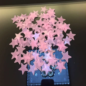 100vnt 3D Žvaigždės Švyti Tamsoje Lubų, Sienų Lipdukai Mielas Gyvenimo Namų Dekoro Šviesos Sienų Lipdukai Vaikams, Kūdikio Kambarys, Miegamasis