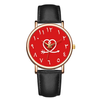 2020 Prabanga Viršuje Prekės Laikrodžiai Moterims Arabų Numeriai Rose Gold Case3 Lady Žiūrėti Gražių Širdies Dial Mergina Kvarcinis Laikrodis Laikrodžiai