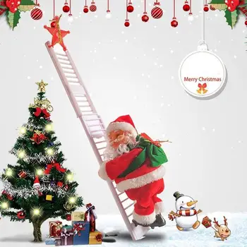 Kalėdų Santa Claus Elektros Lipti Laiptais Kabinti Kalėdų Dekoro Apdailos Juokinga Vaikams Metus Dovanos Naujas Medis Šalies Ornamen F8C5