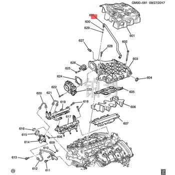 Automobilių variklio Karterio priverstinio vėdinimo line 2009-Che vro tegul Vakuumo Išmetimo vožtuvas ventiliacijos vamzdis Išmetamųjų dujų liniją, Išmetamųjų dujų vamzdis