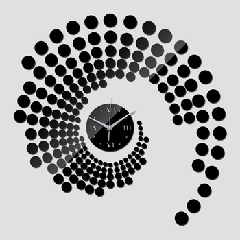 2019 m. tiesioginės prekybos veidrodis meno Akrilo laikrodis abstrakčių Geometrinių 3d sienų žiūrėti laikrodžiai namų puošybai 