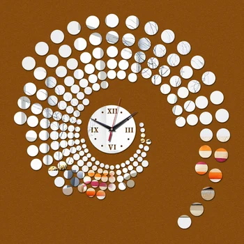 2019 m. tiesioginės prekybos veidrodis meno Akrilo laikrodis abstrakčių Geometrinių 3d sienų žiūrėti laikrodžiai namų puošybai 