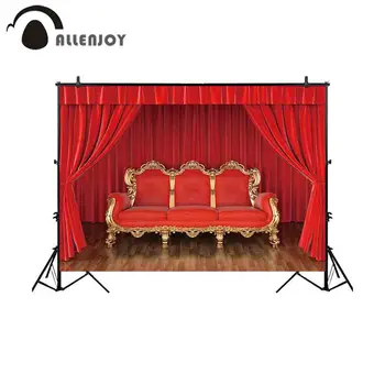 Allenjoy prabanga raudona sofa fotografijos fonas scenos uždangą fono nuotrauką šaudyti prop studija photocall audinys