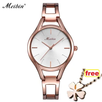 MEIBIN Prekės Elegantiškas Moterų Apyrankės Žiūrėti Mados Stilius Ponios Kvarciniai Laikrodžiai Moteriška Suknelė Laikrodį Montre Femme Dovanos 1053