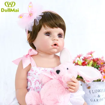 55cm Bebes atgimsta Visą Silikono Kūno Reborn Baby Doll Žaislas Mergina Vinilo Naujagimių Princesė Gyvas boneca Maudytis Žaislas Gimtadienio Dovana