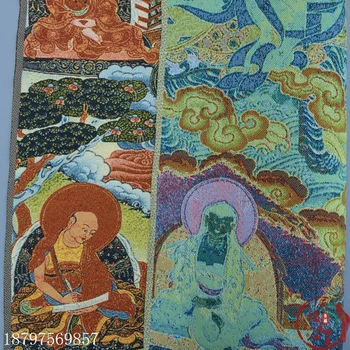 Kalėdų Thangka brokatas šilko tapybos, siuvinėjimo brokatas tapybos Tibeto Buda jojimo liūtas Karalius Buda helovinas