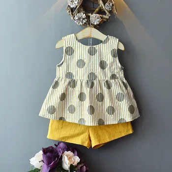Vaikiški Drabužiai Mergaitėms 2pieces Komplektus Nustatyti Marškinėlius +Šortai Baby Girl Gana Drabužių Rinkiniai Vaikams Tracksuit
