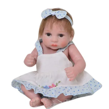KEIUMI 26cm Atgimsta Realus Kūdikių Lėlės viso Kūno Silikono Naujagimių Lėlės Liesti Minkštas Tikroviška Bamblys Lėlės, Žaislai Originalios Lėlės Naujas