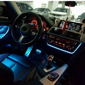 Dviejų Spalvų AC/Radijo Apdaila, Dviguba LED Fluorescentinė Bezel Apdailos Suderinama-BMW M3 M4 Serijos F30 F35 3GT