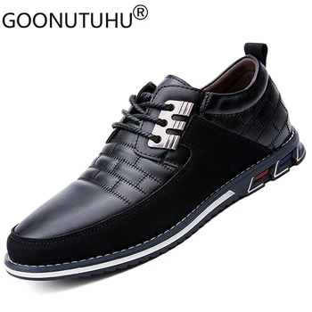 Mados vyriški batai atsitiktinis odos butai sportbačiai vyrai klasika ruda juoda juoda nėrinių batų vyras butai, batai, vyrams, 38-48 dydžio