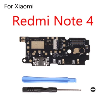Micro įkroviklis, USB Lizdas Valdybos Xiaomi Redmi Pastaba 4x x20 Įkrovimo Jungtis Xiaomi Dėmesį, 4 USB Įkroviklį, su mikrofono dalys