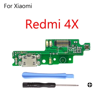 Micro įkroviklis, USB Lizdas Valdybos Xiaomi Redmi Pastaba 4x x20 Įkrovimo Jungtis Xiaomi Dėmesį, 4 USB Įkroviklį, su mikrofono dalys