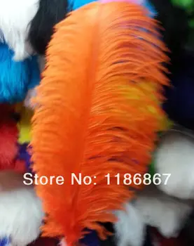 Didmeninė 20pcs /daug Pigūs stručio plunksna 16-18 cm 40-45cm orange Stručių plunksnos plunksnos centerpieces vestuvių P015