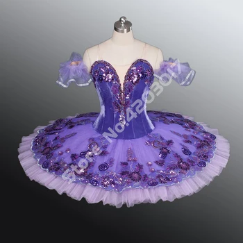 Suaugusiųjų Violetinė Profesionalių Baleto Mdc Peformance Blynas Tutus Konkurencijos Etape Baleto Suknelė-Ballerina Kostiumai Moterims B1163