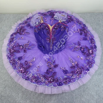 Suaugusiųjų Violetinė Profesionalių Baleto Mdc Peformance Blynas Tutus Konkurencijos Etape Baleto Suknelė-Ballerina Kostiumai Moterims B1163