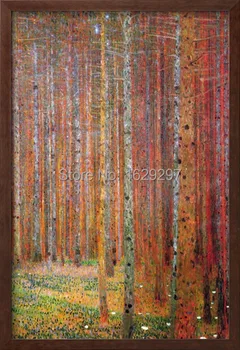 Medžio aliejaus tapybos Tannenwald pušyne Gustav Klimt tapybos parduoti Drobė meno, Kraštovaizdžio Aukštos kokybės Rankų dažytos