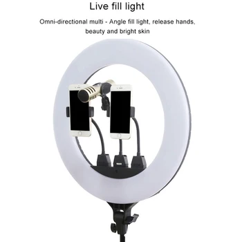 45cm 56cm LED Selfie Žiedas Lemputė su Šviesos Stendas, Telefono Laikiklis, Nuotolinio Valdymo ES MUMS adapteris, Vaizdo Šviesos diodų (LED) Makiažo 