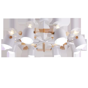 Šiaurės Kambarį Liustra Apšvietimo Valgomasis balta/Pilka Šviestuvai Lubų Miegamojo lempa Blizgesio Pakabos Moderne šviesos