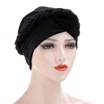 NAUJAS Mados Skrybėlės Moterims Nerijos Indija Kepurės Musulmonų Vėžio Chemo Visiškai Padengti-iki Kepuraitė Plaukų Slinkimas Turbaną Bžūp Wrap Femme variklio Dangčio