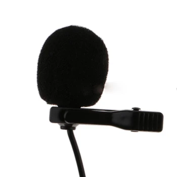 3.5 mm Lavalier Atvartas Mikrofonas Įrašo Mikrofonas su Varžtu Užrakto Kompiuterių Juoda