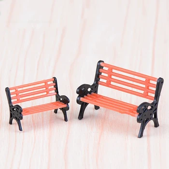 2VNT Mielas Mini Kėdė, Suolas Namų Dekoro Miniatiūros Pasakų Sodų Papuošalus Figūrėlės Žaislai Akvariumas Lėlių Priedai Apdaila