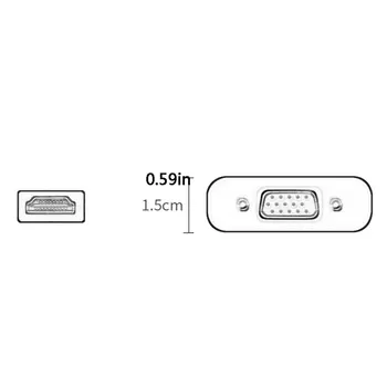 Gerai Suderinamas ABS Plastiko VGA Į HDMI Konverteris 720P 1080P HATV DVD TELEVIZIJA Projektorius