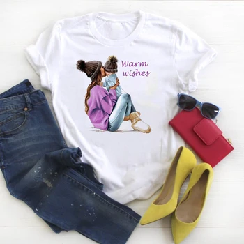 Moterų Harajuku Marškinėliai Drabužių Super Mama Animacinių filmų Motina Mados Moteriški Marškinėlius Ponios Grafika Atspausdinta Tee Kawaii Viršų Moteriška T-shirt