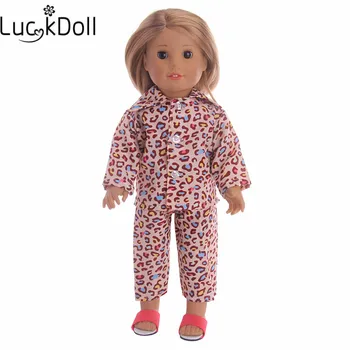 Luckdoll karšto lėlės pižama tinka 18-colių Amerikos moterų lėlės ir 43CM baby born lėlės priedai Kalėdų dovana
