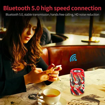 2021 naujas S32 Portable Bluetooth Speaker Belaidis žemų dažnių garsiakalbis 3D Bass Stereo Palaikymas Micro SD Kortelė, AUX, USB 